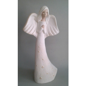 anjel Felicia v šatách krémovej farby 38 cm